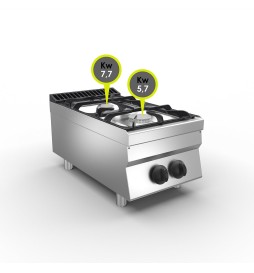 CUISINIÈRE À GAZ À 2 FEUX - DESSUS 13,4 KW