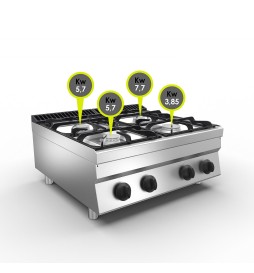 4-BURNER GAS COOKER - TOP 22.95 KW