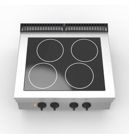 4-ZONE ELECTRIC GLASS-CERAMIC COOKER - TOP