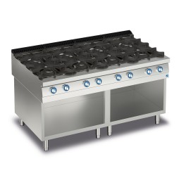 8-BURNER GAS COOKER ON OPEN COMPARTMENT - 45.4 KW