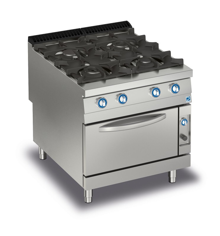 4-BURNER GAS COOKER ON GAS OVEN