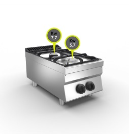 CUCINA A GAS 2 FUOCHI - TOP  13,4 KW